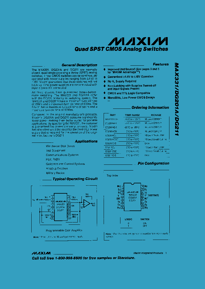 MAX331_101219.PDF Datasheet