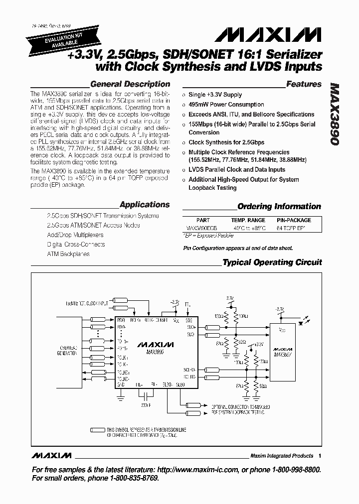 MAX3890_159384.PDF Datasheet