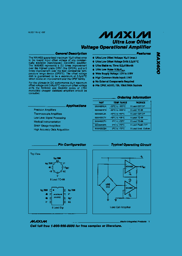 MAX400_47186.PDF Datasheet