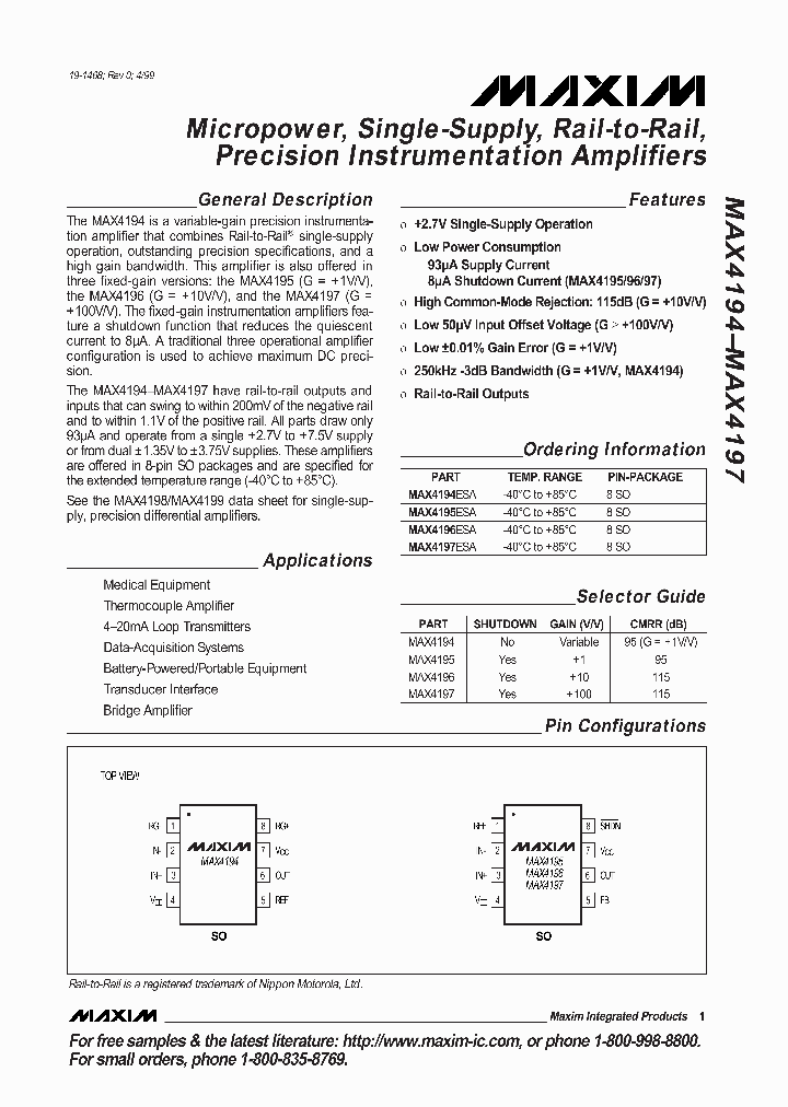 MAX4194_123793.PDF Datasheet