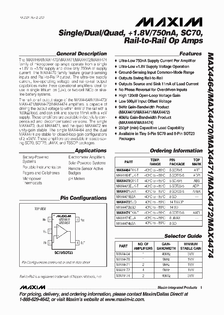 MAX4470_142406.PDF Datasheet