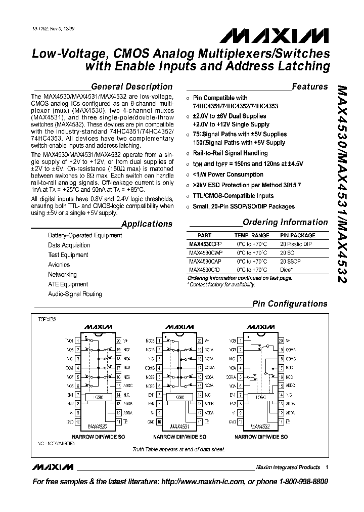 MAX4530_131217.PDF Datasheet