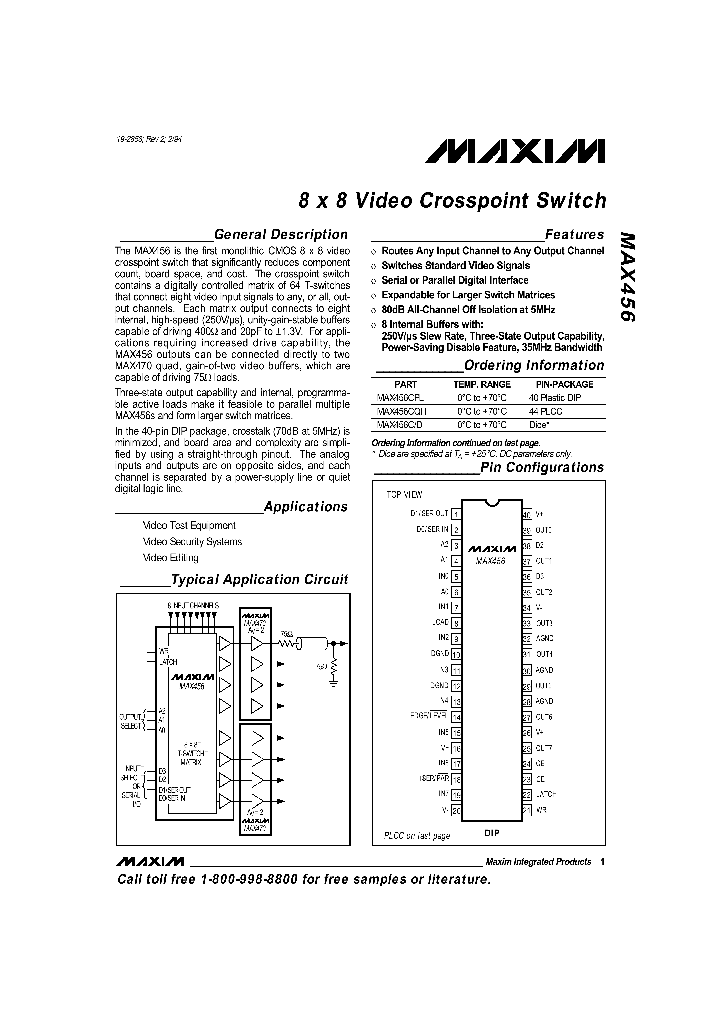 MAX456CPL_11191.PDF Datasheet
