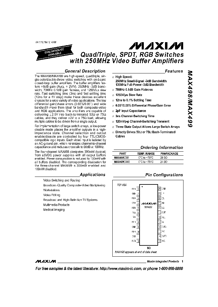 MAX498_144338.PDF Datasheet