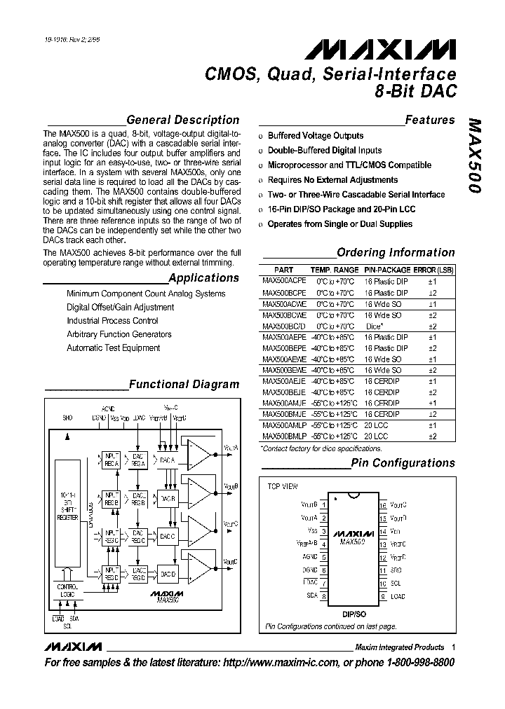 MAX500_2943.PDF Datasheet