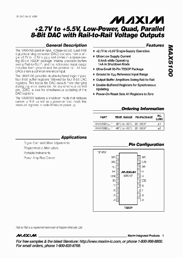 MAX5100_47667.PDF Datasheet
