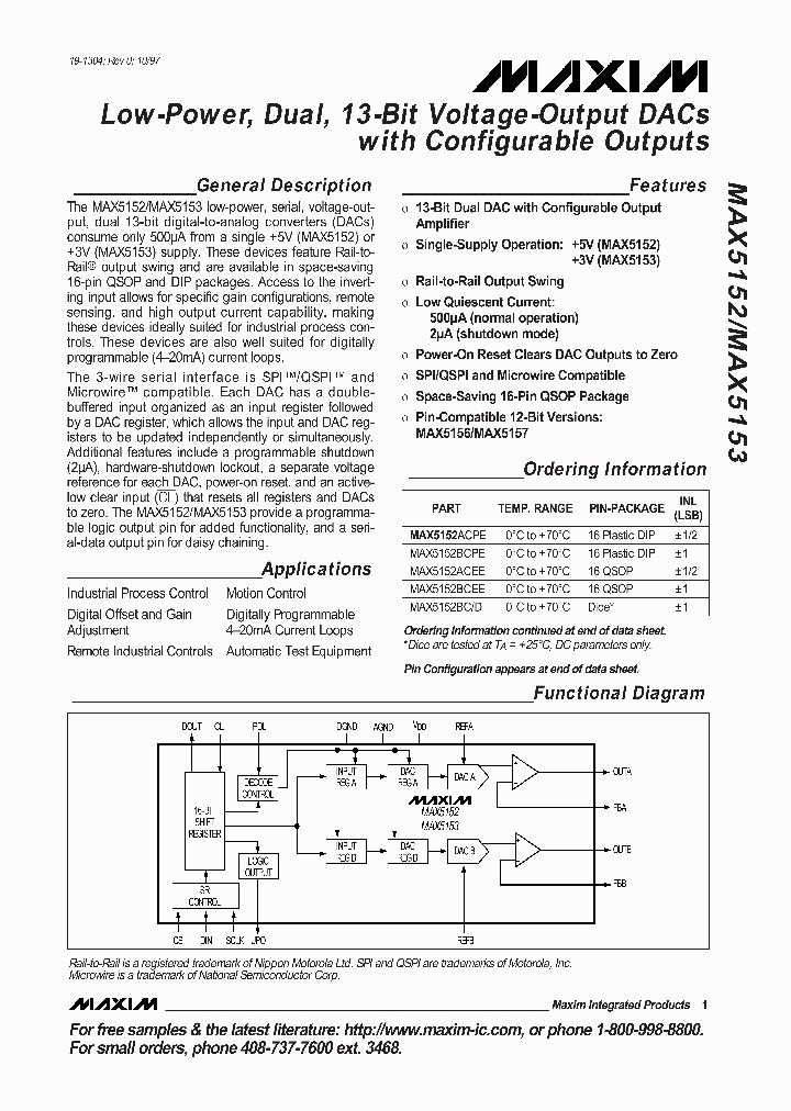 MAX5152_116541.PDF Datasheet