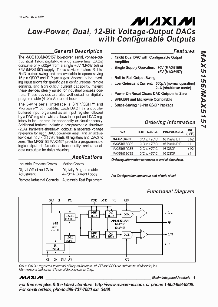 MAX5156_116585.PDF Datasheet