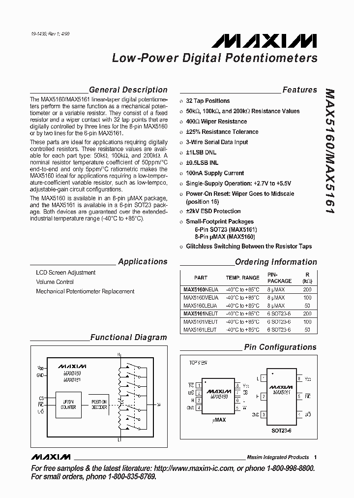 MAX5160_47704.PDF Datasheet