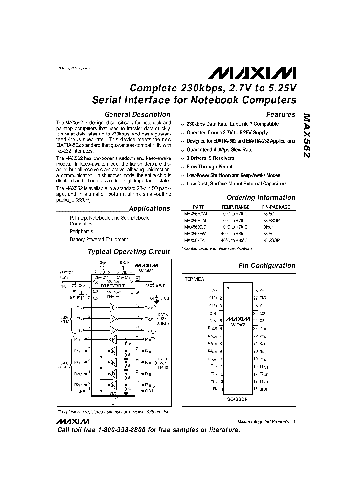 MAX562_126759.PDF Datasheet