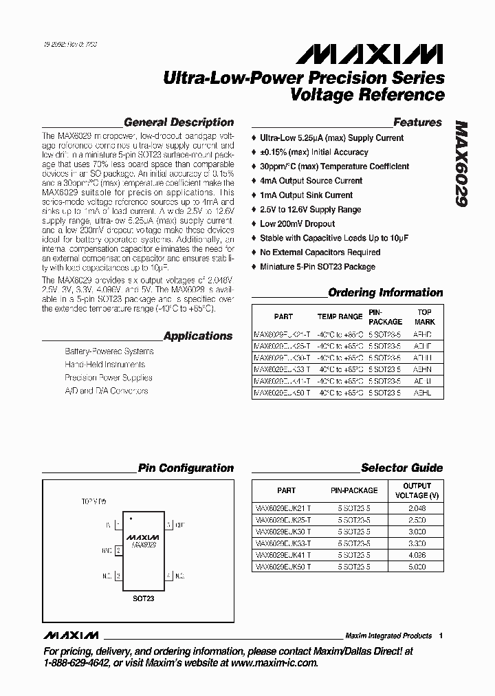 MAX6029_148268.PDF Datasheet