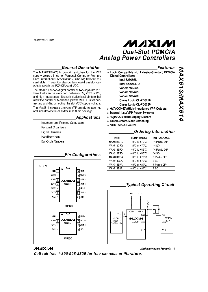 MAX613_97852.PDF Datasheet
