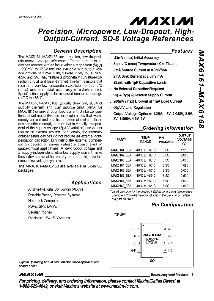 MAX6161_81460.PDF Datasheet