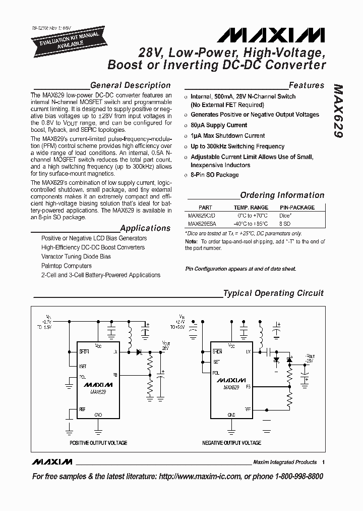 MAX629_157421.PDF Datasheet