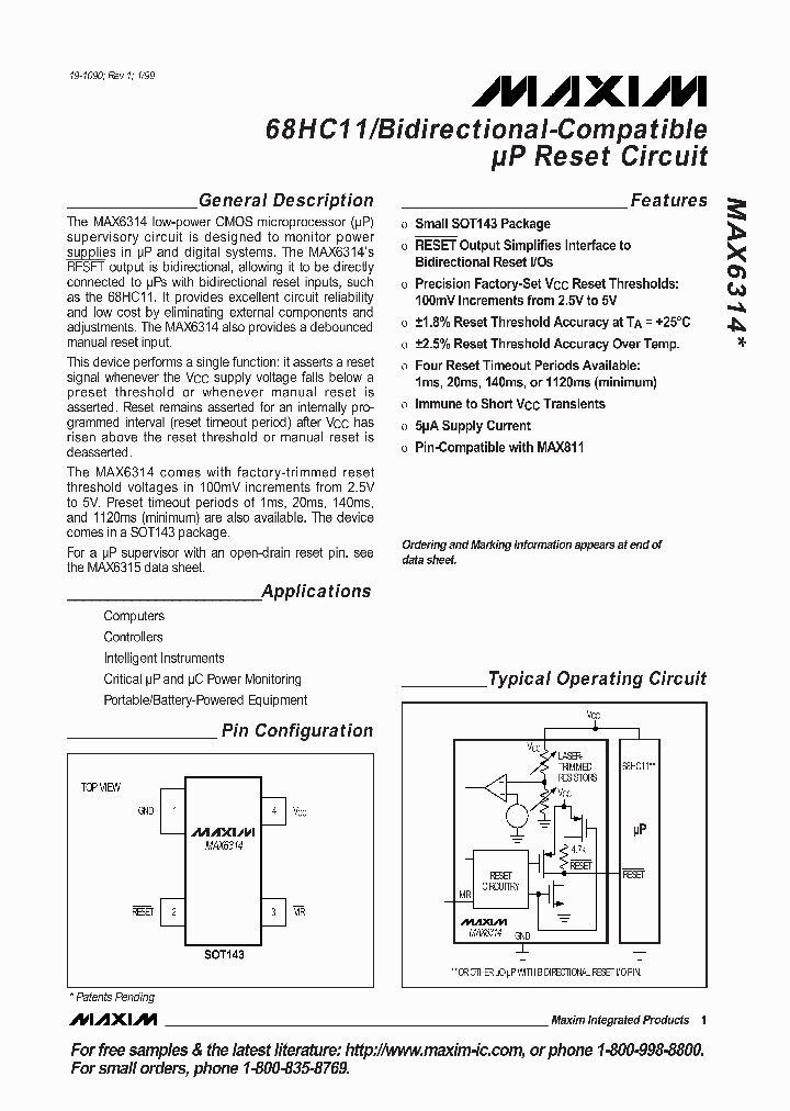 MAX6314US25D1-T_58862.PDF Datasheet