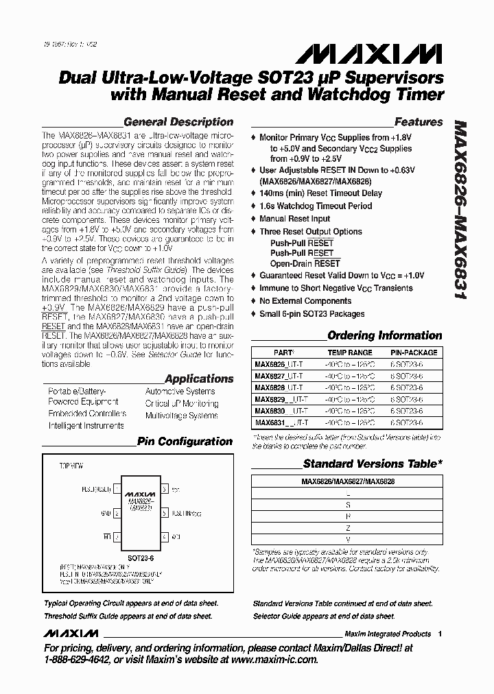 MAX6826_48013.PDF Datasheet