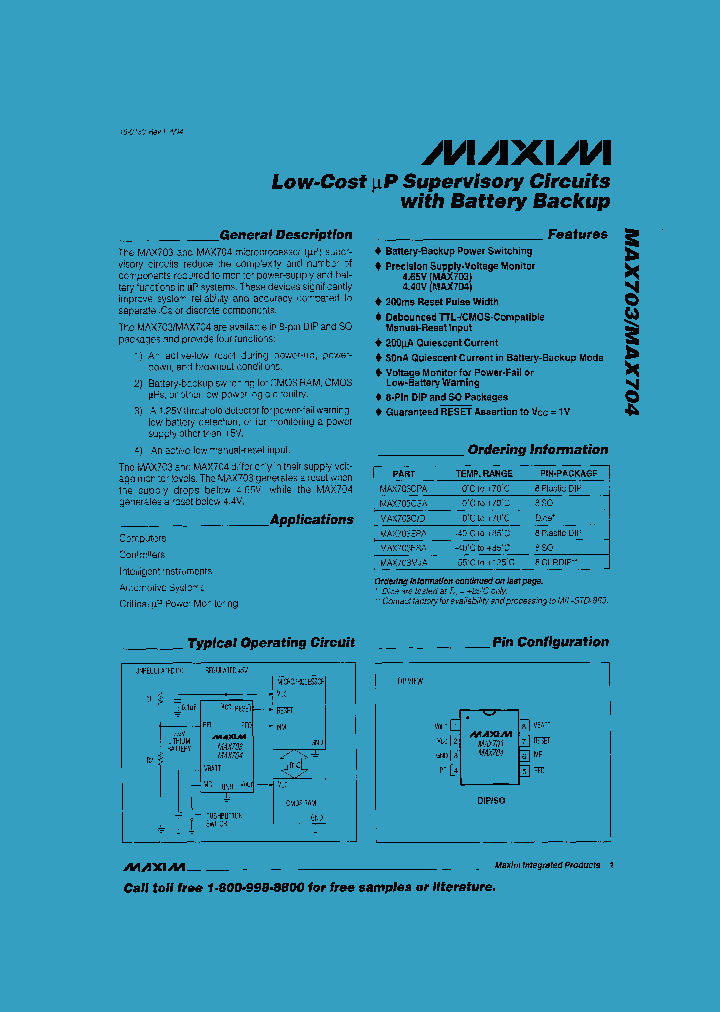 MAX703_3065.PDF Datasheet