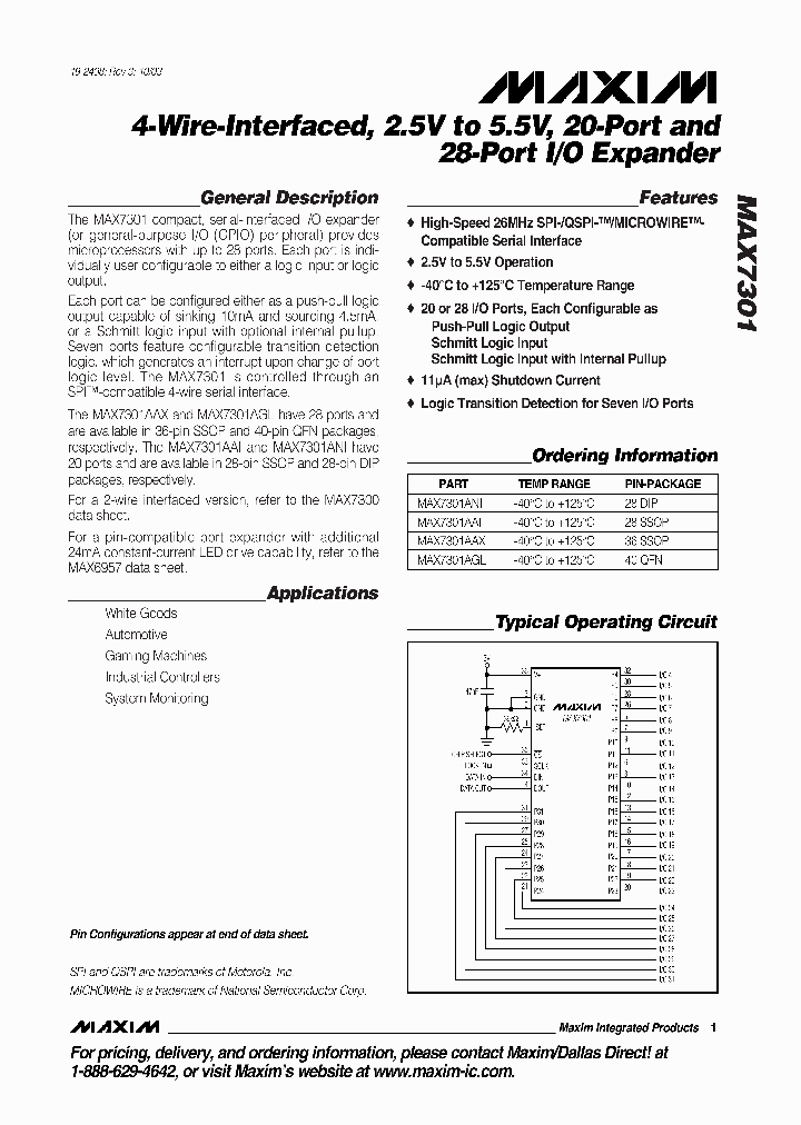 MAX7301_79102.PDF Datasheet