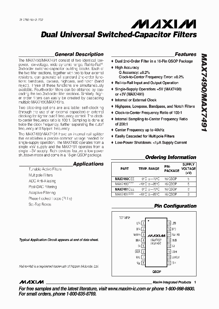 MAX7490_125749.PDF Datasheet