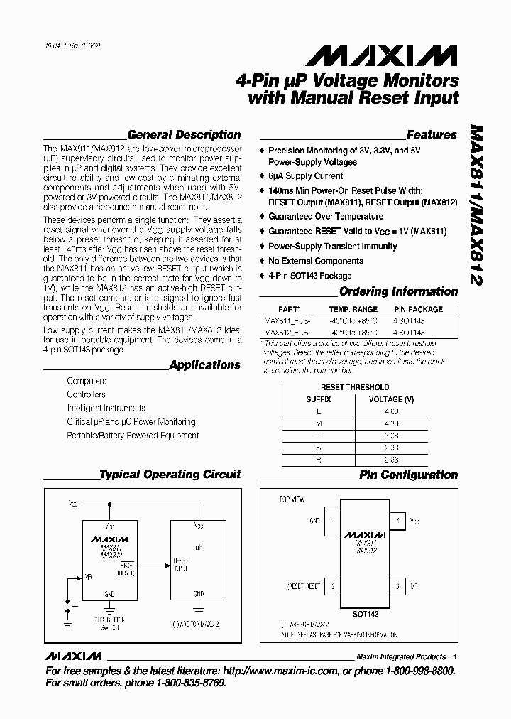 MAX811_3227.PDF Datasheet