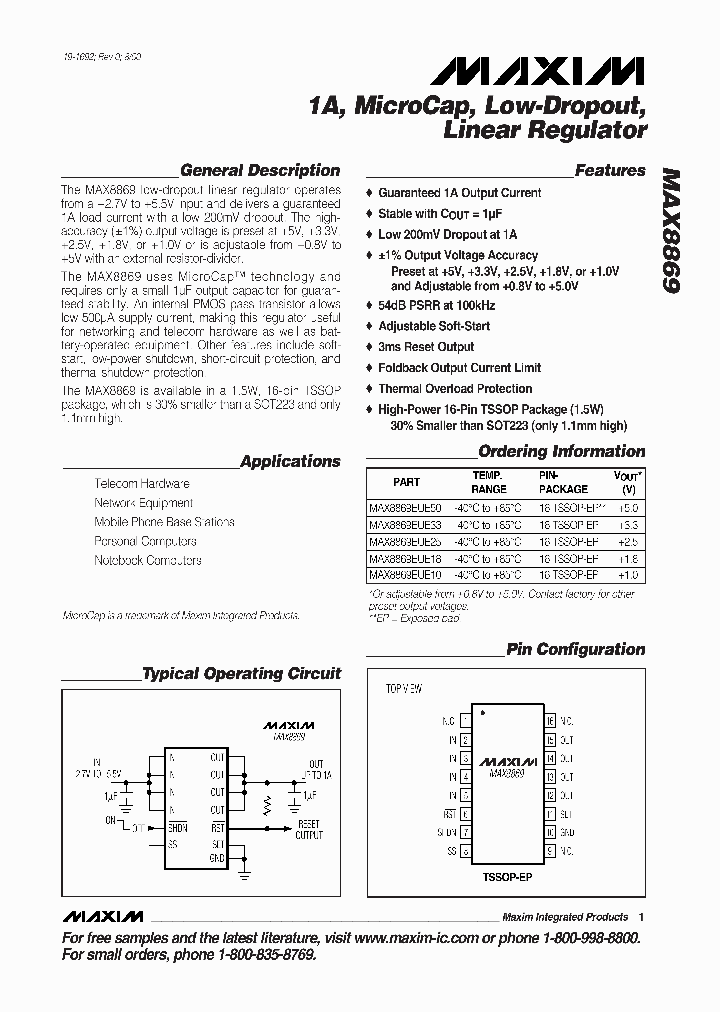 MAX8869_30327.PDF Datasheet