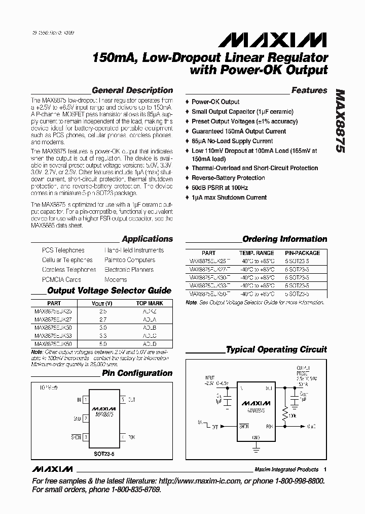 MAX8875_30269.PDF Datasheet