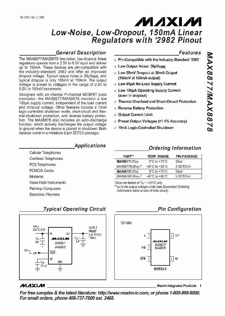 MAX8877_30280.PDF Datasheet