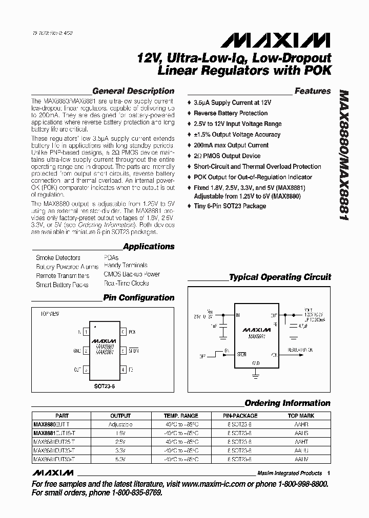 MAX8880_30333.PDF Datasheet