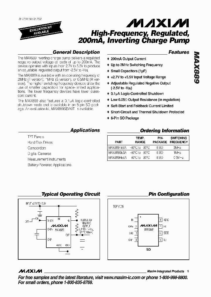MAX889_133515.PDF Datasheet
