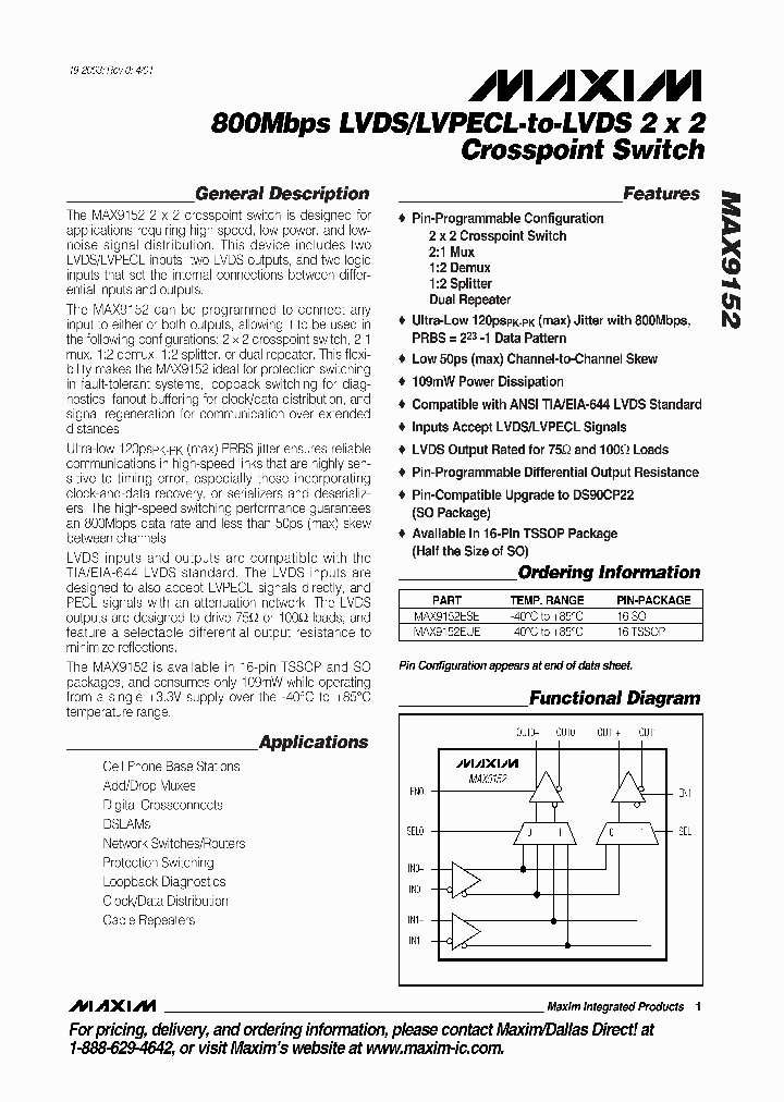 MAX9152_135829.PDF Datasheet