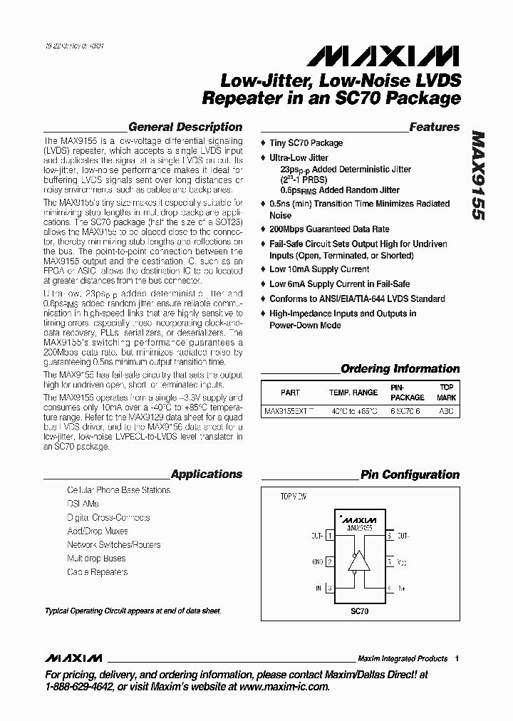MAX9155_135835.PDF Datasheet