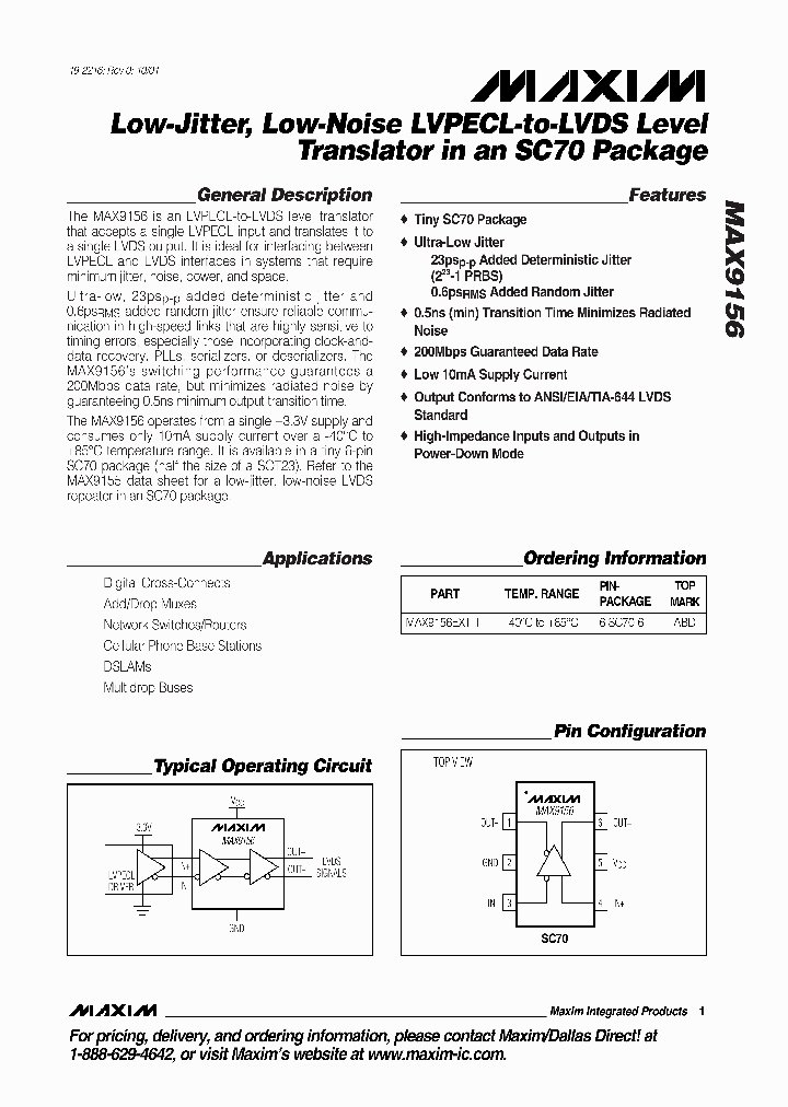 MAX9156_135837.PDF Datasheet
