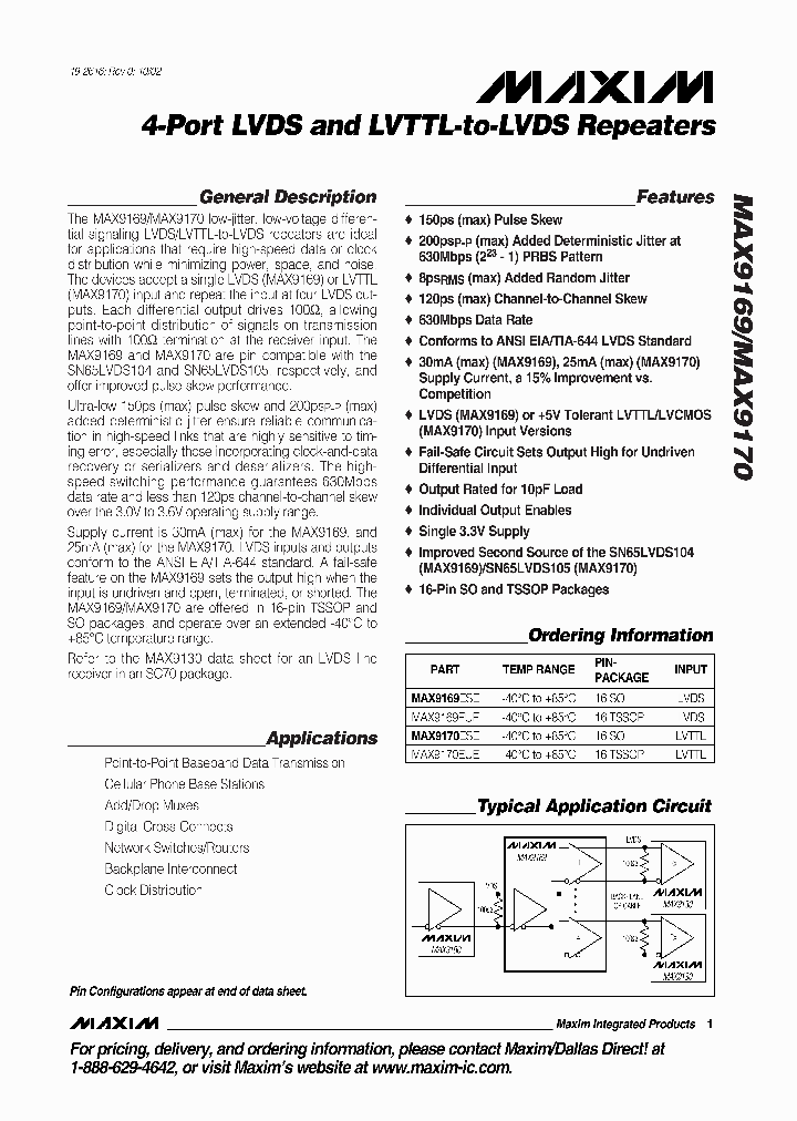 MAX9170ESE_133508.PDF Datasheet