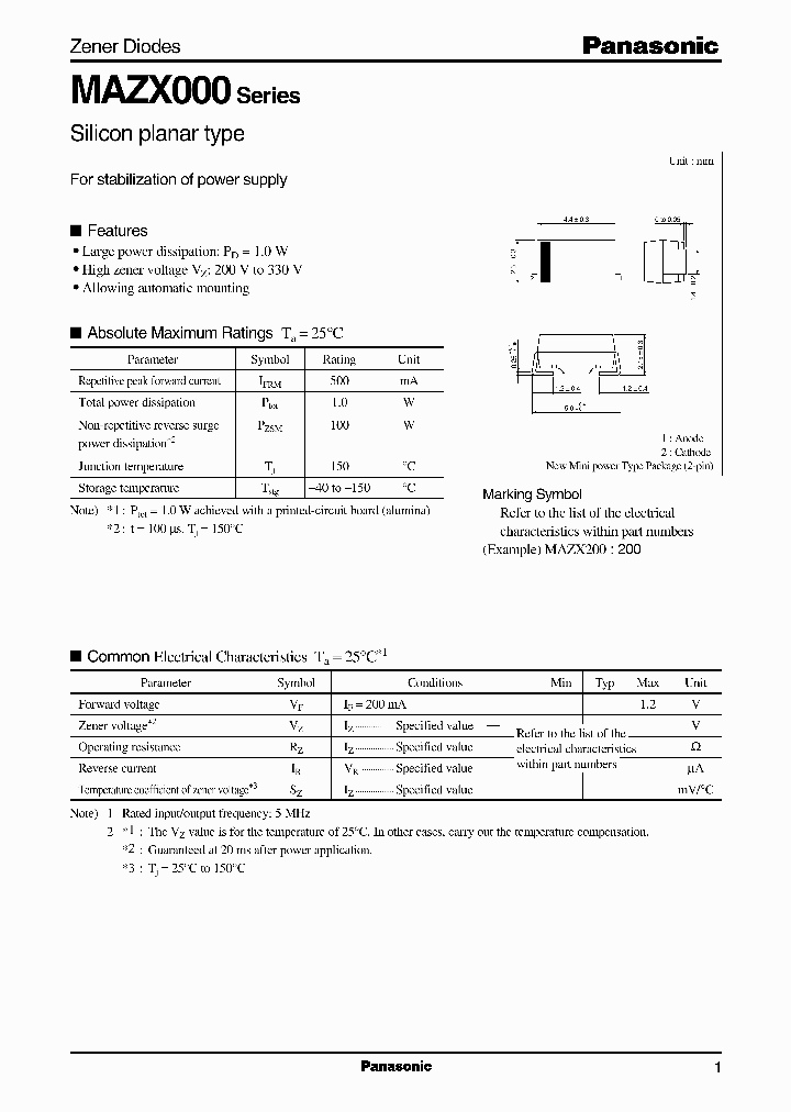 MAZX270_46478.PDF Datasheet