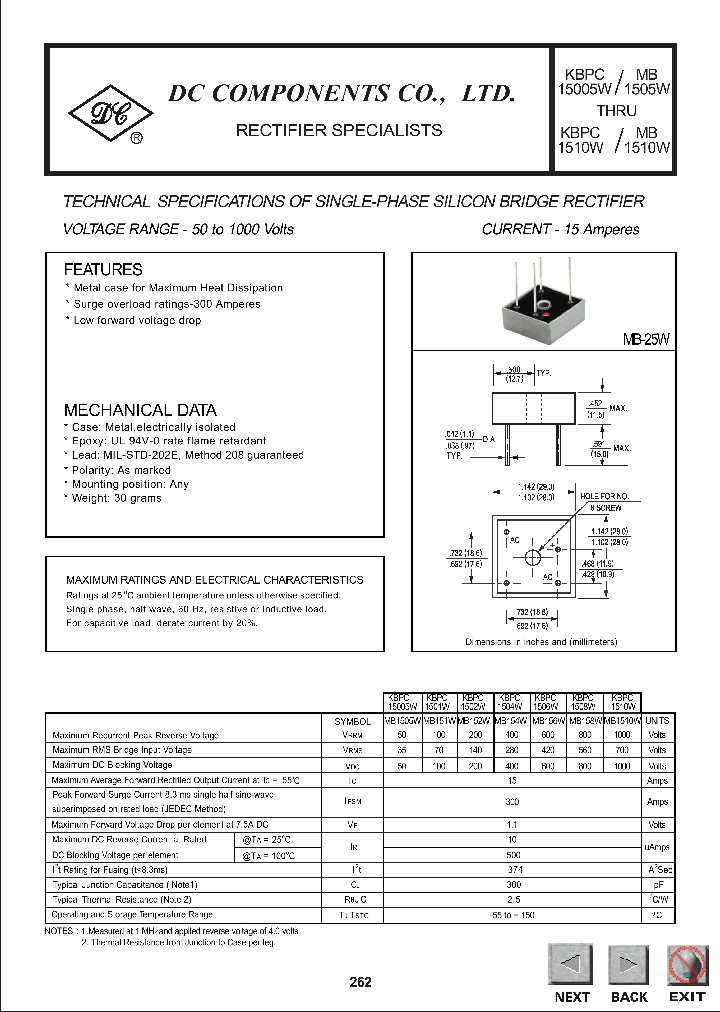 KBPC15005W_143912.PDF Datasheet
