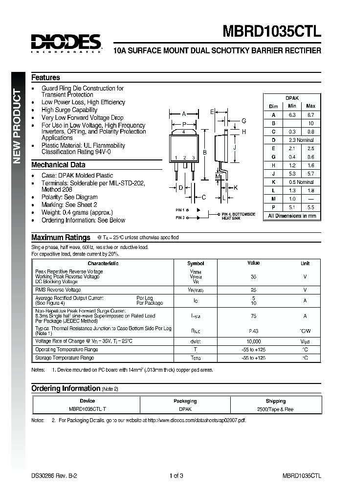 MBRD1035CTL-T_120256.PDF Datasheet