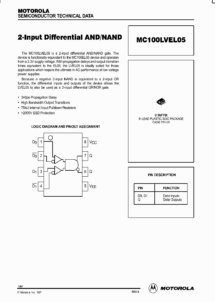 MC100LVEL05_84901.PDF Datasheet