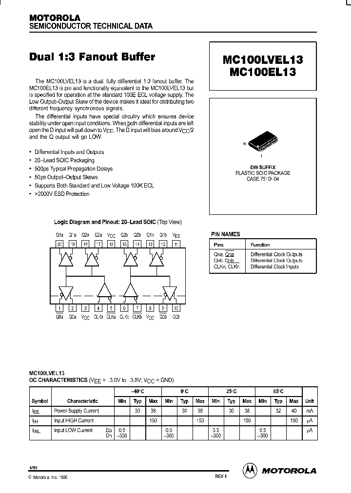 MC100LVEL13DW_84908.PDF Datasheet