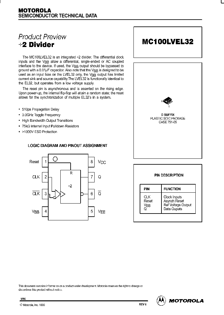 MC100LVEL32D_84922.PDF Datasheet