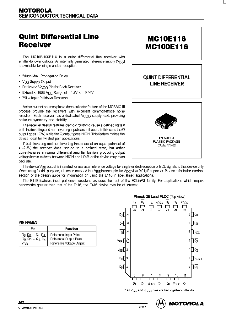 MC10E116_88310.PDF Datasheet