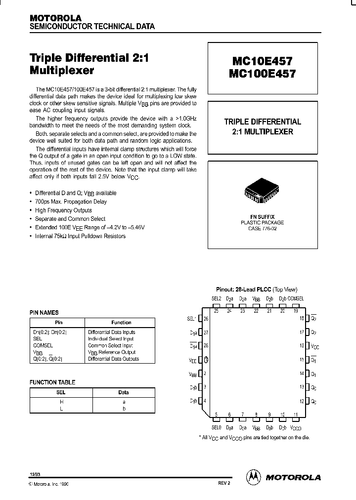 MC10E457_29373.PDF Datasheet
