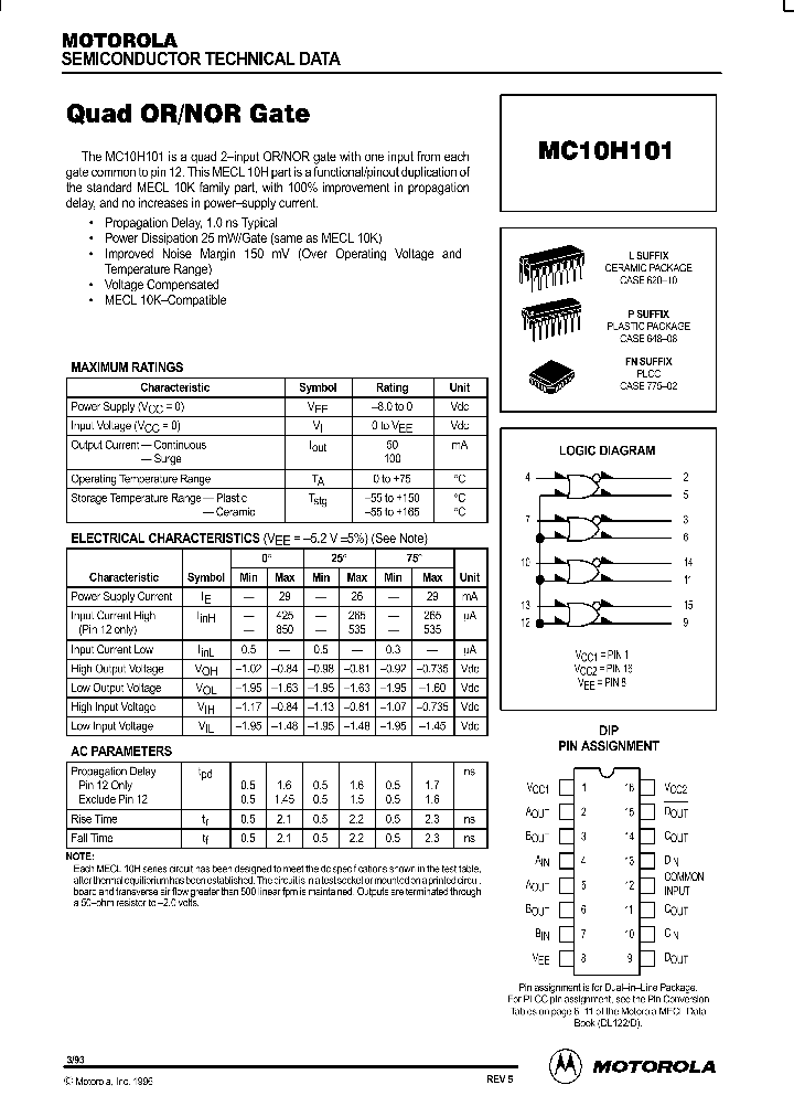 MC10H101_30519.PDF Datasheet