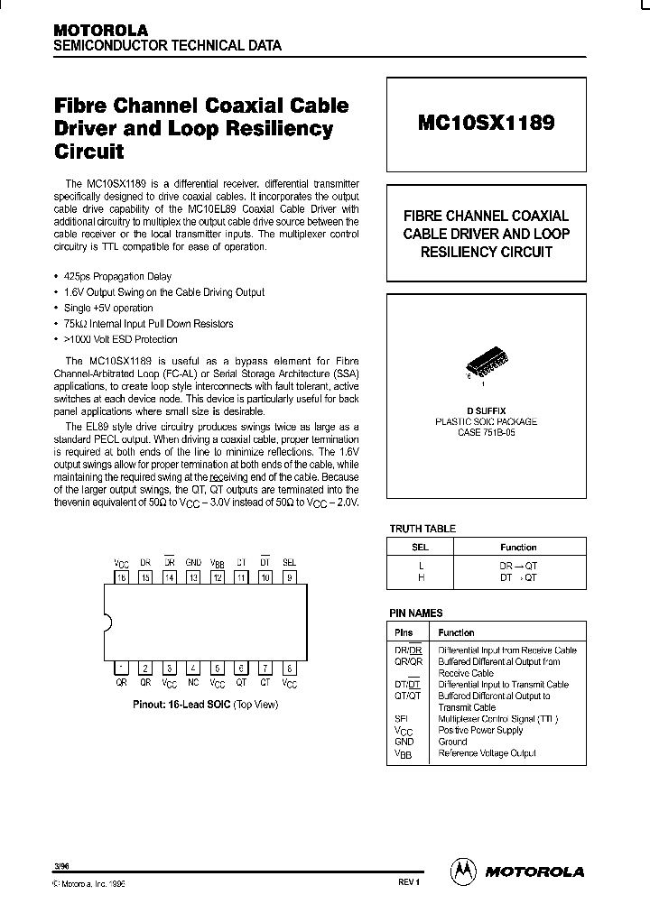 MC10SX1189_134989.PDF Datasheet