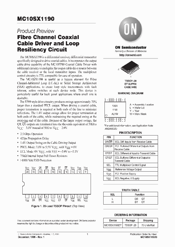 MC10SX1190_49963.PDF Datasheet