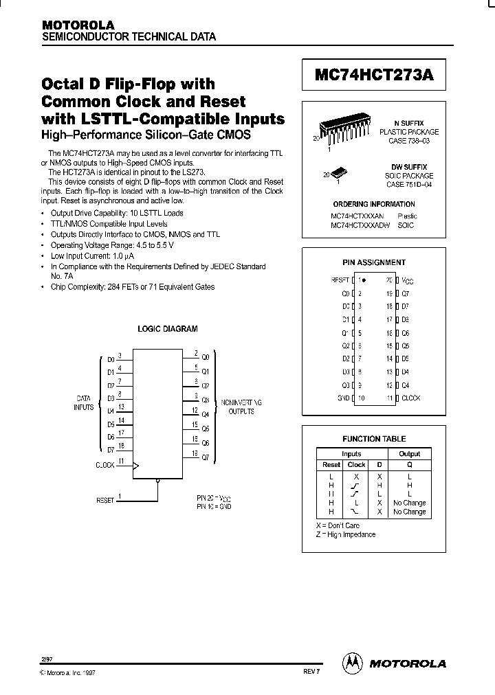 MC74HCT273_92750.PDF Datasheet