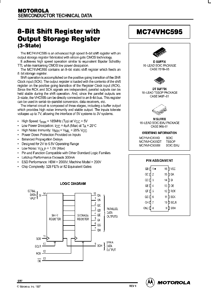 MC74VHC595_55545.PDF Datasheet