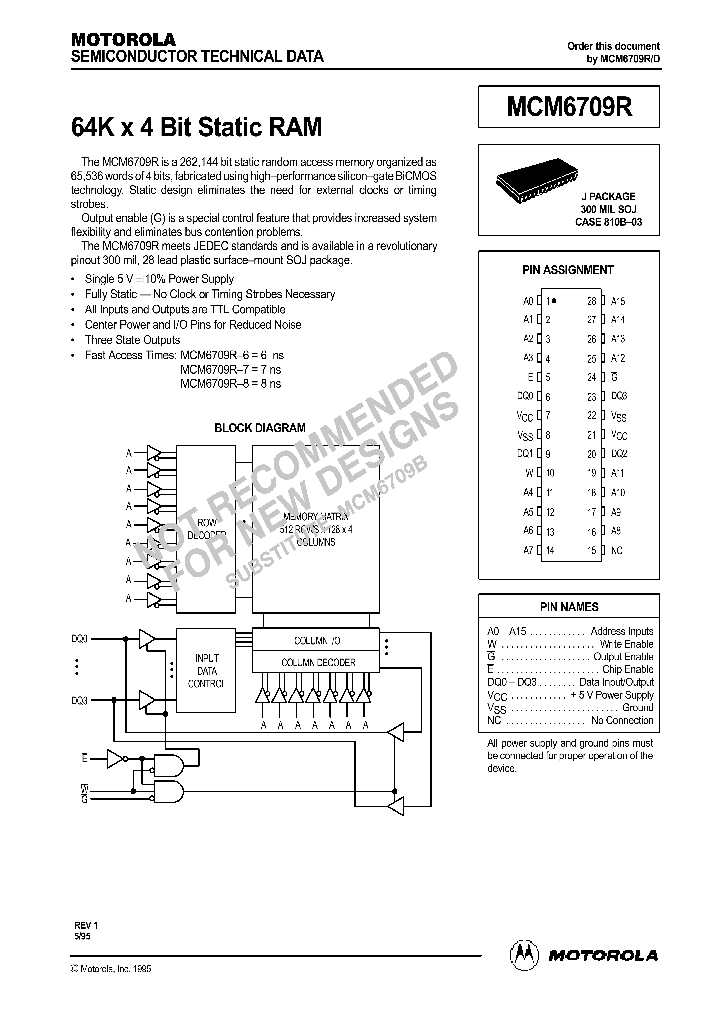 MCM6709R_31221.PDF Datasheet