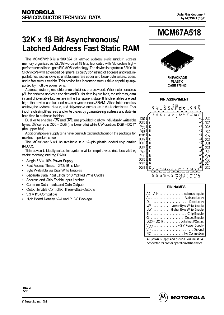 MCM67A518_131052.PDF Datasheet