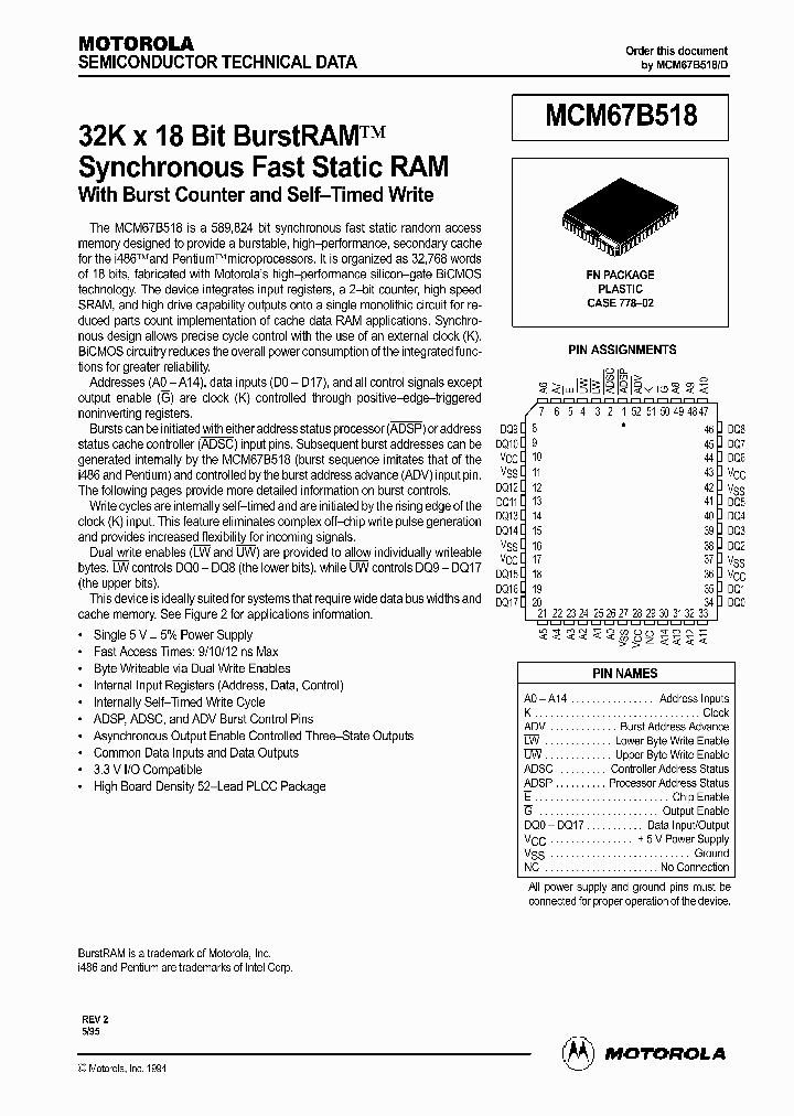 MCM67B518_132499.PDF Datasheet