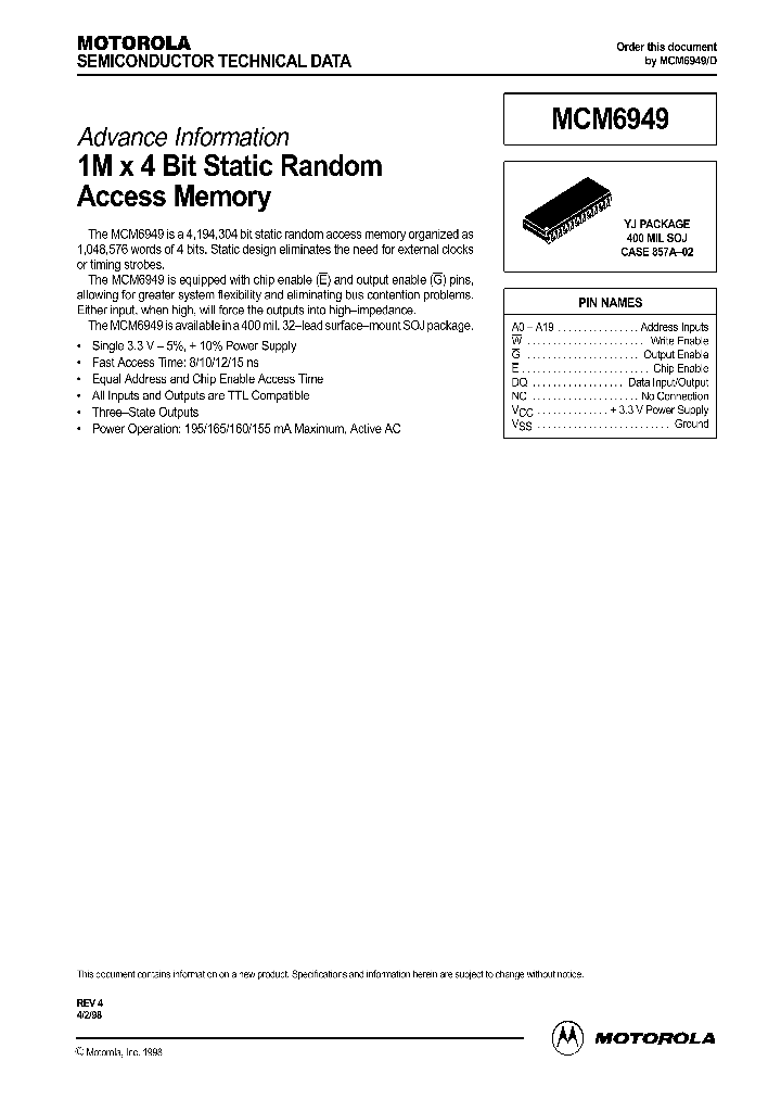 MCM6949YJ10_44147.PDF Datasheet